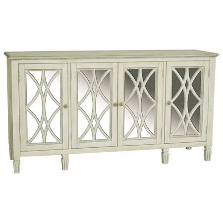 4 Door Florence Console with Wood Grilles